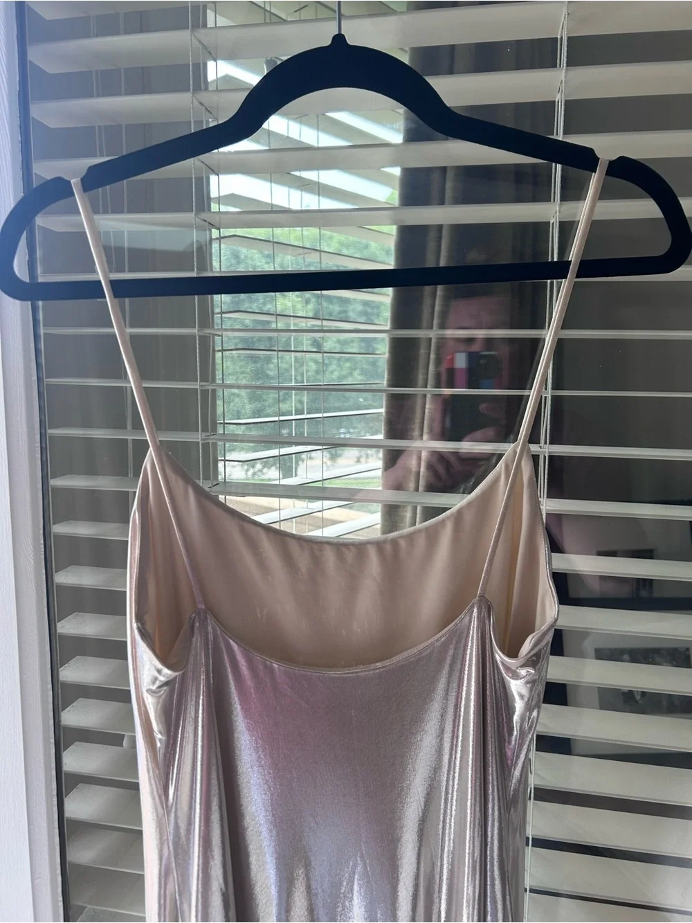 Reformation Liquid Light Gold Maxi Dress with Straps. Size M - Picture 4 of 5